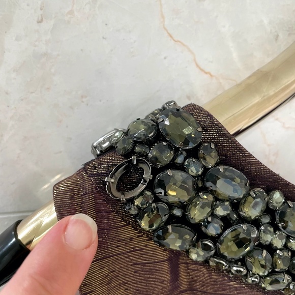 VERA WANG LAVENDER LABEL {8} Dress Metallic Crystals Beading - Picture 13 of 13